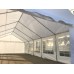 GAZEBO TENDONE 8x4 M in PVC STRUTTURA ZINCATO IMPERMEABILE - BIANCO